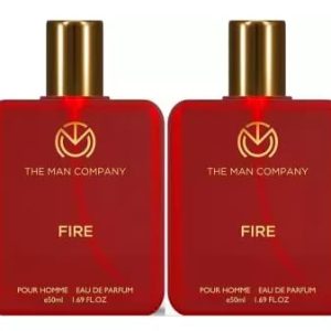 The Man Company Fire Eau De Parfum for Men | 50 ml ( Pack Of 2) | Long-Lasting Premium Perfume | Warm & Spicy Fragrance | Bold, Masculine & Captivating Scent | Premium Long Lasting Fragrance | Fresh, Floral & Woody | Gift For Man