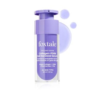 Foxtale Collagen-PDRN Cell Renewal Serum | Collagen + PDRN + Niacinamide + Polyglutamic Acid | Firms & Plumps Skin, Deeply Hydrates & Strengthens Barrier for Glass-Skin | All Skin Types - 30 ml