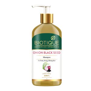 Biotique Onion Black Seed Shampoo For Fresh, Strong and Shining Hair, 300 ml | Hair Fall Control, Hair Strengthening | Paraben Free, Natural Botanical Extracts