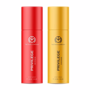 The Man Company Deodorants for Men - Privilege Active & Bold (150ml* 2) | Premium Fragrance Body Spray | Long-Lasting Smell |Everyday Use Deo for Him | Gift Set for Husband, Boyfriend