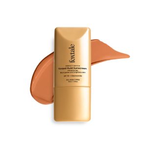 Foxtale SPF 50 PA++++ Tinted Sunscreen, 06 Coco | In-Vivo Tested & UVA/B Protection | Niacinamide & Vitamin E | Daily Wear, Blurs Pores, Evens Tone, Matte Finish, Non-Greasy | All Skin Types | 50ml