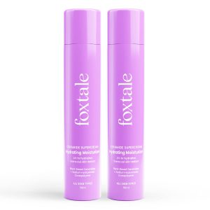 Foxtale 5x Hydrating Ceramide Moisturizer for Face | Micro Hyaluronic Acid & 3 Ceramides | Lightweight | Fast Absorbing | Repairs Skin Barrier and Texture | Men & Women - 100ml