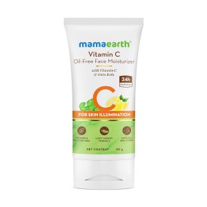Mamaearth Vitamin C Oil-Free Moisturizer For Face with Vitamin C and Gotu Kola for Skin Illumination -50g|Non-Sticky|Restores Radiance|Hydrates & Brightens Skin|Oil-Free & Lightweight|For Glowing Skin