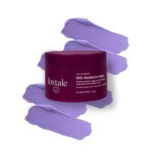 Foxtale Skin Radiance Detan Face Mask for Instant Tan Removal|Lactic Acid & Kaolin Clay|Brightening & Glowing|Removes Blackheads, Whiteheads & Dullness | All Skin Types|Men & Women, 12g