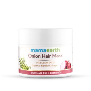Mamaearth Onion Hair Mask - 200 g | With Onion Oil and Organic Bamboo Vinegar | For Hair Fall Control | Reduces Hair Fall | Repairs Damaged Hair