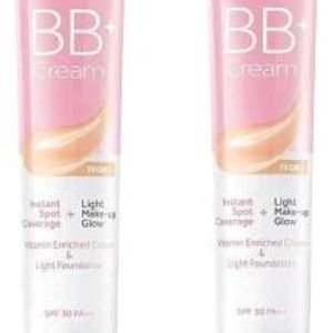 POND's Bb+ Cream For All Skin Types Ivory Vitamin Enriched Cream For All Skin Types & Lightweight Matte Foundation (2 X 18G) Foundation (Pink, 36G), Pack Of 1