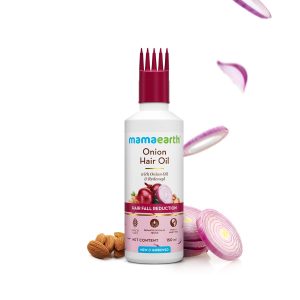 Mamaearth Onion Hair Oil for Hair Growth & Hair Fall Control with Redensyl 150ml