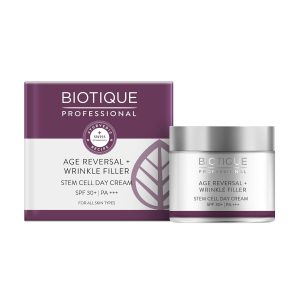 Biotique Professional Age Reversal + Wrinkle Filler Stem Cell Day Cream SPF 30+ 50gm