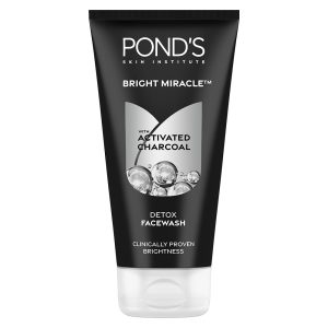 Pond's Pure Detox Anti-Pollution Purity Face Wash With Activated Charcoal Deep Cleans Impurities Dirt And Pollution For 2X Brighter Glowing Skin,150 g