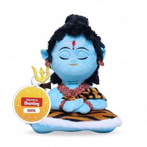 Panda's Box Mantra Chanting Baby Shiva Soft Toys for Kids | Musical Stuffed Plush Toy for Girls & Boys | Non-Toxic, Safe | Best Birthday Gift for Newborn, Infants & Toddlers | Teddy Bear (Small)