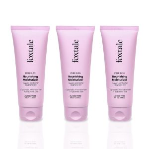 Foxtale Nourishing Ceramide Face Moisturizer - (Pack of 3) with Niacinamide for 100 Hr Hydration, Lightweight & Non-Sticky, For Soft & Glowing Skin, Men & Women, All Skin Types, 50 ml