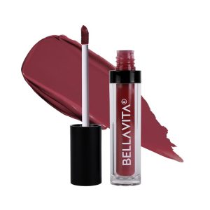 Bella Vita Organic Kiss-Proof Liquid Lipstick | 3.8 Ml | 18-Hr Stay |Transferproof Lipstick | Long Lasting | Ultra Matte Finish | Intense Moisturisation | Waterproof Lipsticks For Women | Berry Nude