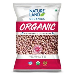 Natureland Organics Peanuts/Groundnuts 500 Gm (Pack of 2) - Organic Healthy Grocery