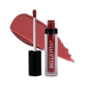 Bella Vita Organic Kiss-Proof Liquid Lipstick | 3.8 Ml | 18-Hr Stay | Transferproof | Long Lasting | Ultra Matte Finish | Intense Moisturisation | Waterproof Lipsticks For Women | Naughty Nude