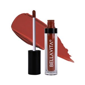 Bella Vita Organic Kiss-Proof Liquid Lipstick | 3.8Ml | 18-Hr Stay | Transferproof Lipstick | Long Lasting | Ultra Matte Finish | Intense Moisturisation | Waterproof Lipsticks For Women | Dreamy Nude