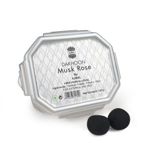 Ajmal Oud Bakhoor Dakhoon Musk Rose | Arabic Bakhur Incense for Home | Perfect for Ramadan Prayers and Gifting | Luxurious, Long Lasting - 100 Grams