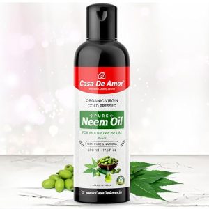 Casa De Amor 100% Pure Neem Oil - Cold Pressed for Hair and Skin Care - Multipurpose Use - 500 ml (500 ml (Pack of 01))