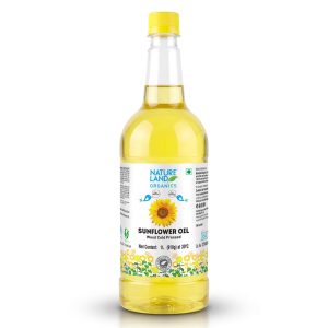 Natureland Organics Wood Cold Pressed Organic Sunflower Oil, 1 L