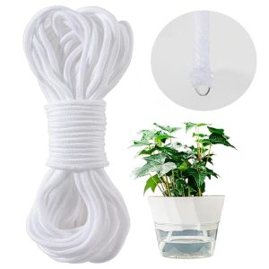 Casa De Amor 50 Feet Self-Watering Wick Cord, Automatic Plant Watering System for Vacation Plant Care, DIY Potted Plant Sitter Rope for Indoor Use (Pack of 1)