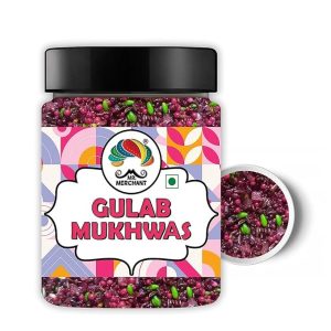 Mr. Merchant Gulab Mukhwas, Traditional Mouth Freshener Mukhwas Mix (Pack of 1 (300g Jar Pack))