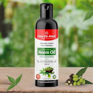 Casa De Amor Natural Organic Cold Pressed, Pure Neem Oil for Spray on Plants & Garden 200 ml