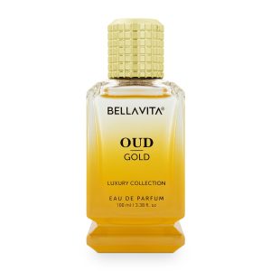 Bella Vita Luxury OUD GOLD Eau De Parfum Intense Perfume for Men with Caramel, Orris, Rose, Jasmine |Woody Long Lasting EDP Fragrance Scent 100 ml