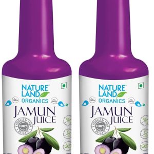 Natureland Organics Jamun Juice 500 Ml - Organic Juices (Pack of 2)