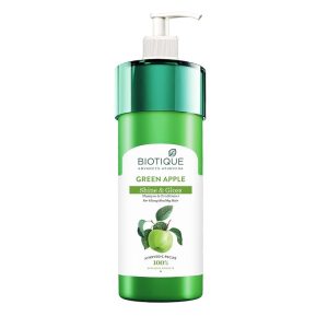Biotique Green Apple Shine & Gloss Shampoo & Conditioner| Promotes Healthy, Shiny and Glossy Hair | Nourishes Scalp | Makes Hair Soft & Smooth |100% Botanical Extracts| All Skin Types | 800ml
