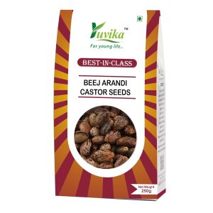 Yuvika Castor Seeds - Beej Arandi - Ricinus Communis Seeds 250 Grams