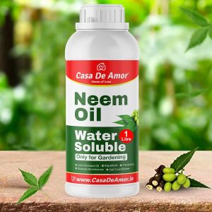 Casa De Amor Neem Oil - Water Soluble Organic for Easy Spray on Garden and indoor outdoor plants (1 ltr)