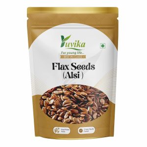 Yuvika Herbs Flax Seeds 400gm | Alsi | Linum Usitatissimum | Rich in Dietary Fibre & Protein | Nutty & Crunchy