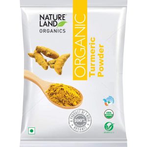 Natureland Organics Turmeric/Haldi Powder 200 Gm - Organic Healthy spices