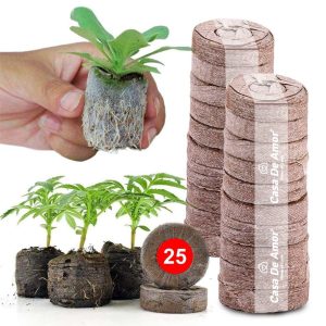 Casa De Amor 45 mm Coco Peat Pellets for Seed Germination, Pack of 25