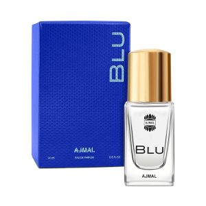 Ajmal Blu Long Lasting Perfume For Men | Travel Size Luxury Eau De Parfum - 14 ml | Long Lasting Premium Citrusy, Aqua Fresh Fragrance With Bergamot, Lavender