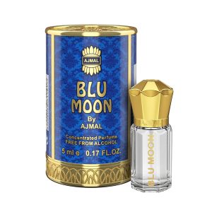 Ajmal BLU MOON Attar | Floral & Fruity Fragrance | Non-Alcoholic | Long Lasting Attar For Women - 5 ML