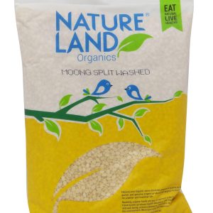 Natureland Organics Moong Dal Yellow/ Split Washed Pouch, 1 kg