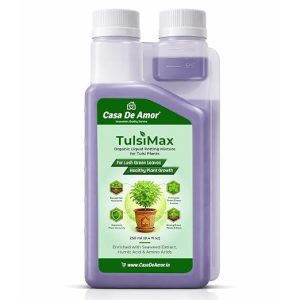 Casa De Amor TulsiMax Liquid Plant Nutrient 250ml | Pure Veg Formula for Tulsi Plants | Organic Tulsi Booster with Seaweed, Humic & Amino Acids for Healthy Growth & Green Leaves