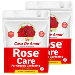 Casa De Amor Rose-Care Organic for Rose Plants | Boosts Flowering, Strengthens Roots, Suitable for All Rose Varieties (02 Packs of 5 Kg)