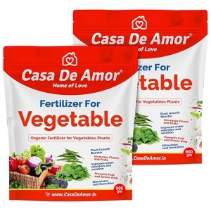 Casa De Amor Organic Vegetable Essential Plant Fertilizer for Home, Balcony, Terrace & Outdoor Gardening (900 gm, Pack of 2)