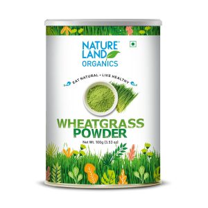 Natureland Organics Wheat Grass Powder 100 Gm - Organic Healthy Powder