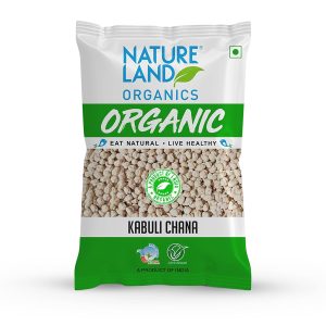 Natureland Organics Kabuli Chana/White Chana/Chole Pouch, 1 kg