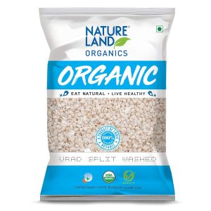 Natureland Organics Urad Dal / Split Washed 1 Kg (Pack of 2) Total 2 KG - Organic Pulses