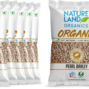 Natureland Organics Pearl Barley 500 Gm (Pack of 10) - Organic Barley