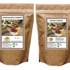 ORGANIC HERBS ASHWAGANDHA & GOKHRU POWDER 50 GM EACH